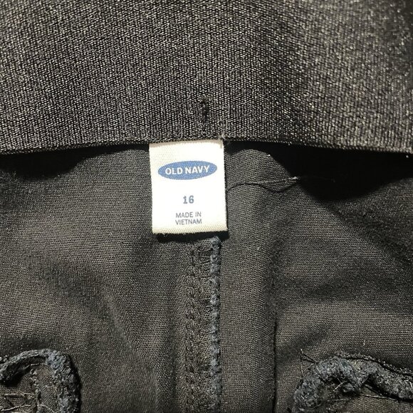 Old Navy Pants Women's 16 Plus Pull On Elastic Band Stretch Black Casual High Ri - Picture 2 of 8